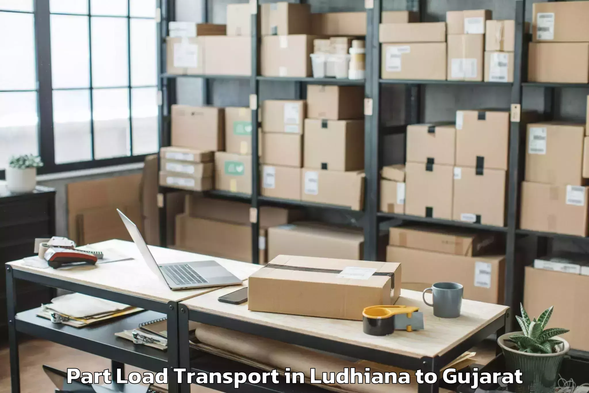 Ludhiana to Bavla Part Load Transport Booking